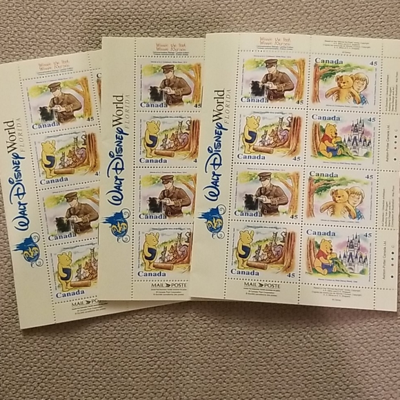 Winnie the Pooh 3 Stamp Books 1996 - Picture 2 of 3